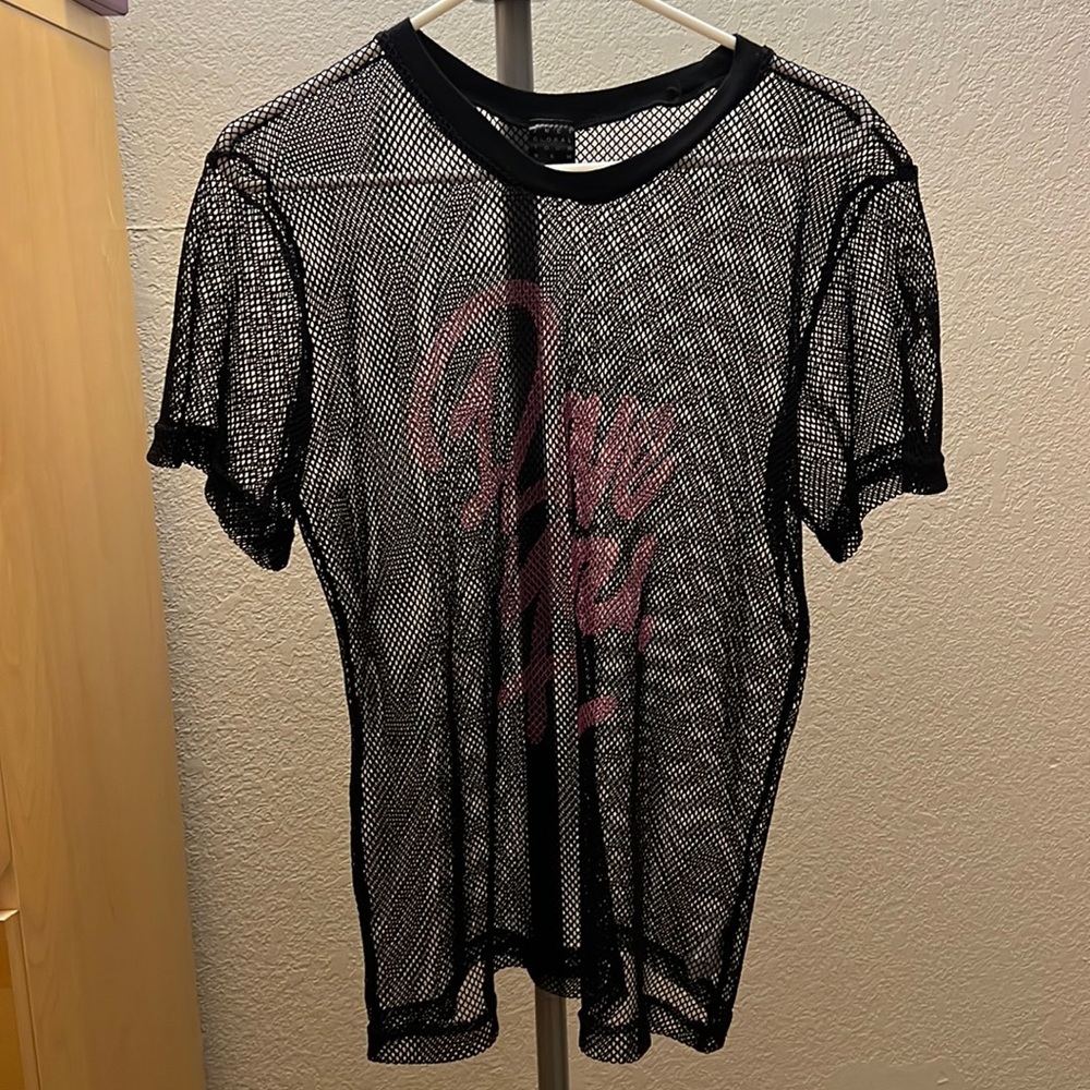 2NE1 KPOP GLOBAL TOUR MESH SHIRT I LOVE YOU NEW EVOLUTION BLACK PINK BLACKPINK
